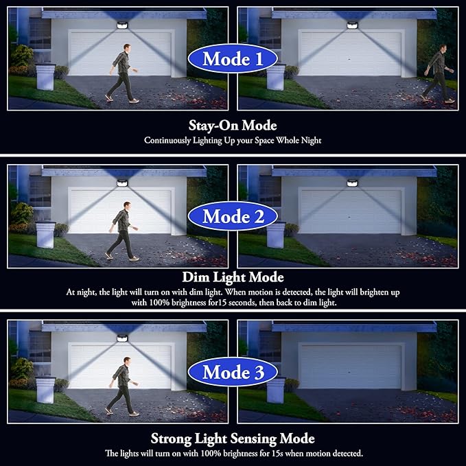6-Pack Solar Wall Lights Outdoor - Image 3