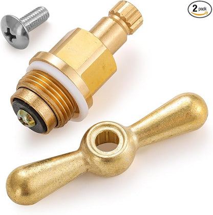 PK1100 Brass Globe Valve Faucet Stem Assy and PP806-15 Broach Sillcock Tee Hose by Catilon