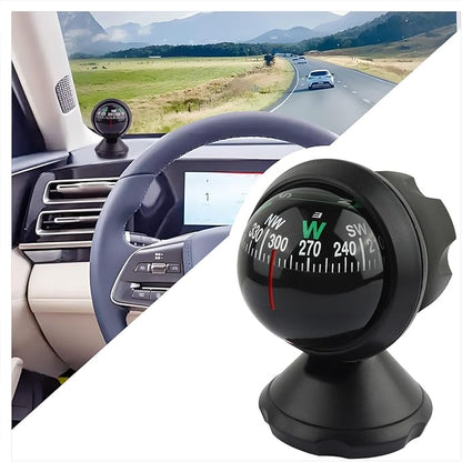 Compass for Car with Bottom Stick Car Compass Ball, Adjustible and Night Vision by Unknown