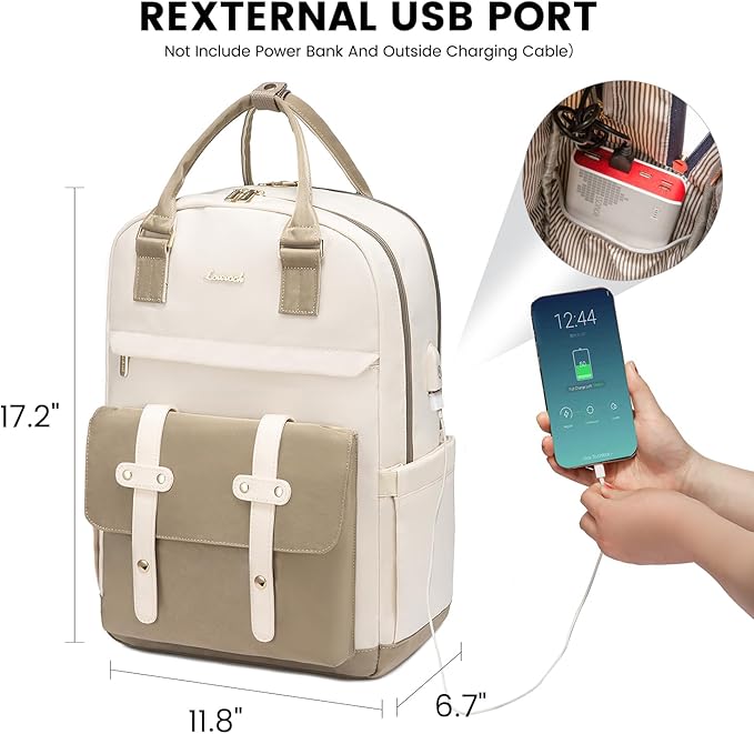 LOVEVOOK Laptop Backpack for Women, 15.6 Inch Laptop Bag - Image 5