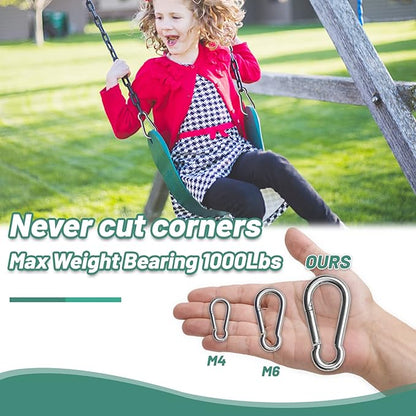 Pixel Panda 3.1&4 Inch Heavy Duty Carabiner Clips Load 1000lbs, 2&4&8Pack Large - Image 3