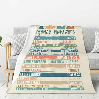 Jakayla Bible Emergency Numbers Christian Blanket Christian Gifts - Image 2