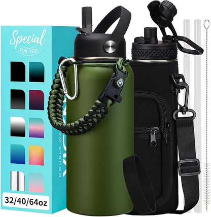 32 oz Water Bottles Insulated by VICKNIY