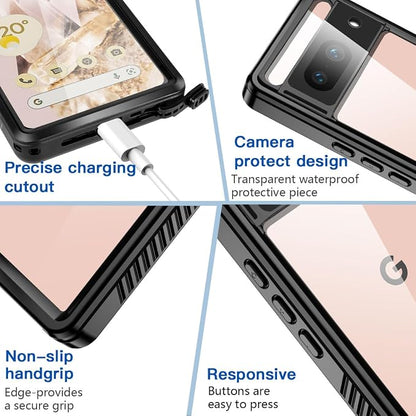 AICase for Google Pixel 8 Case Waterproof Clear Built-in Screen Protector - Image 3