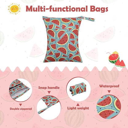 ALVABABY 3pcs Cloth Diaper Wet Dry Bags Waterproof Reusable - Image 3