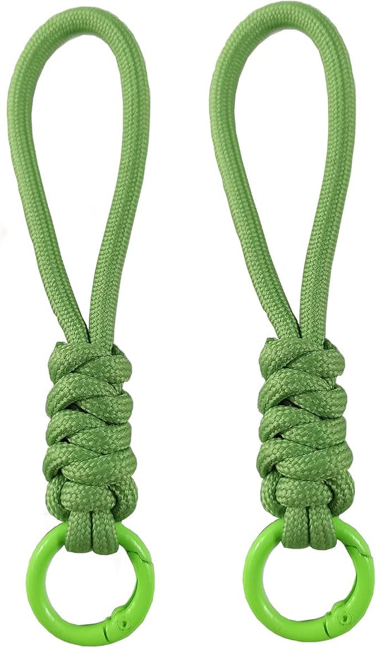 Colorful Braided Paracord Keychain, 12cm Length, Decorative Woven Rope Strap by FFILL