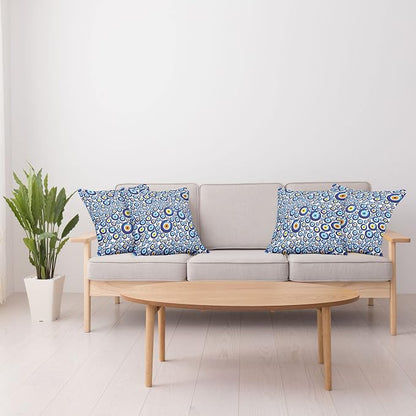 Ambesonne Evil Eye Throw Pillow Cushion Case Pack of 4, Traditional Turkish - Image 4