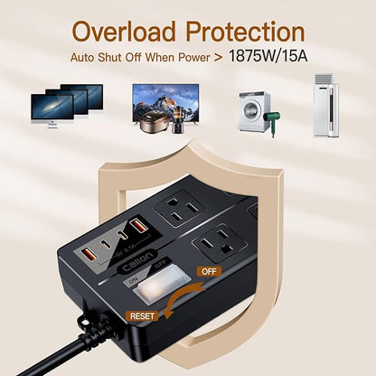 10FT Outdoor Waterproof Power Strip Surge Protector - Image 5