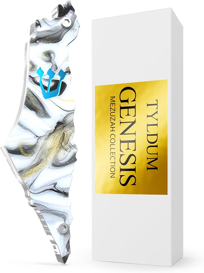 Genesis Mezuzah for Door – Modern Acrylic Mezuzah Case Without Kosher Scroll – by TYLDUM