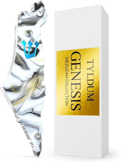 Genesis Mezuzah for Door – Modern Acrylic Mezuzah Case Without Kosher Scroll – by TYLDUM