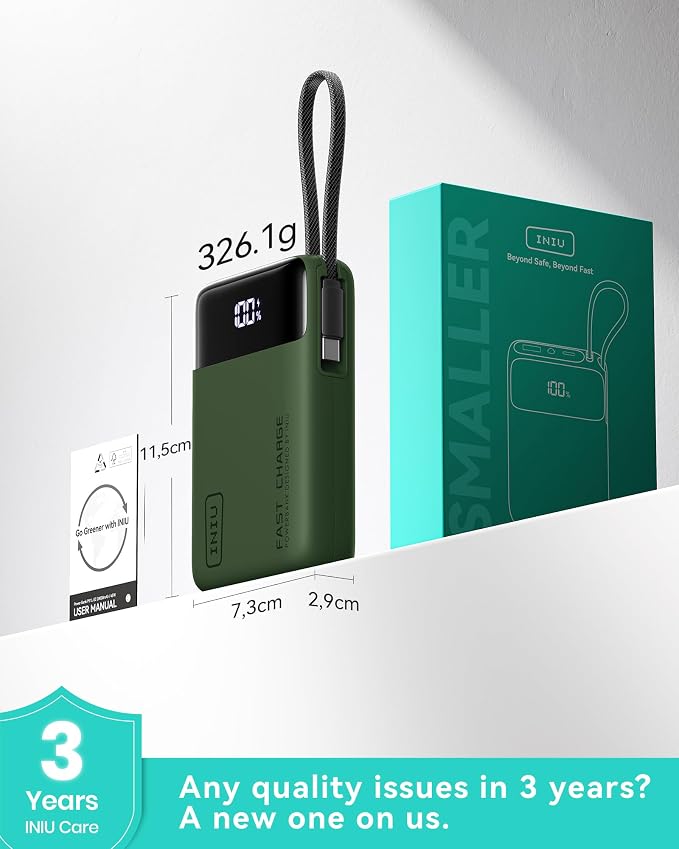 INIU 20000mAh Power Bank, Small Portable Charger, 45W PD Fast Charging Battery - Image 8
