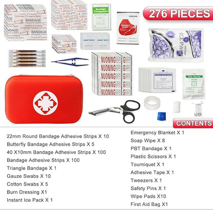 276PCS First Aid Kit Home Car Camping Hiking Emergency Supplies Small Compact - Image 2