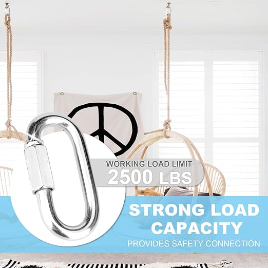 1Pcs 4.16 Inch 304 Heavy Duty Stainless Steel Screw Chain Quick Links, 2500 LBS - Image 3