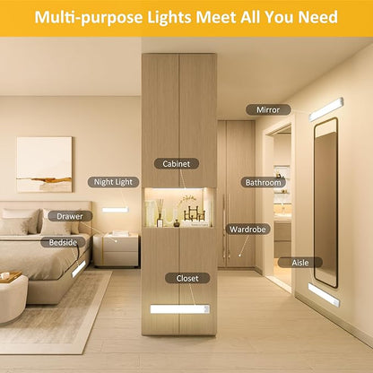 51-LED Motion Sensor Under Cabinet Lights, Magnetic Rechargeable Under Counter - Image 7
