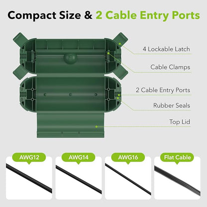 Outdoor Extension Cord Safety Cover, BN-LINK Outdoor Plug Protector Waterproof - Image 3