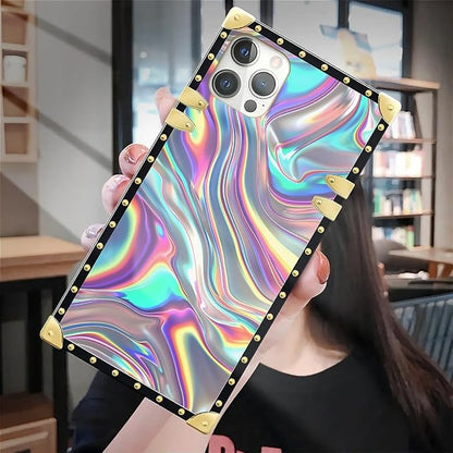 Compatible with iPhone 12 Pro Max Case, Holographic Abstract Iridescent - Image 7