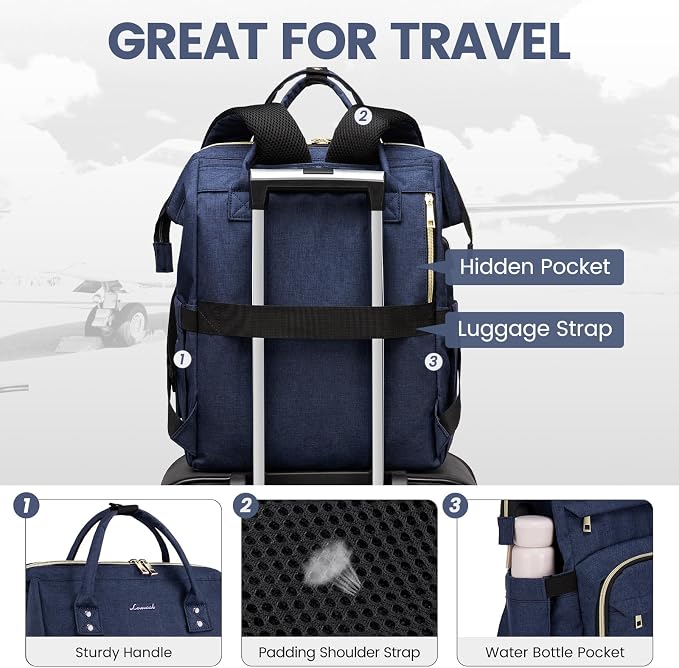 LOVEVOOK Laptop Backpack for Women, 15.6 Inch Professional Womens Travel - Image 5
