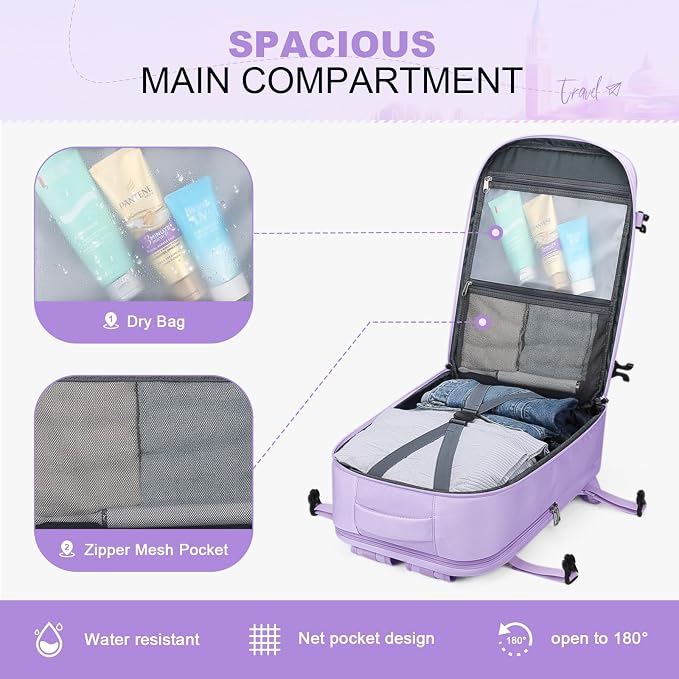 Maelstrom Travel Backpack for Women Men, 25L Laptop Backpack Fits 15.6-Inch - Image 4