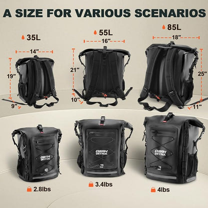 OSAH DRYPAK Waterproof Backpack Dry Bag 35L/55L/85L – Heavy Duty Roll-Top - Image 2