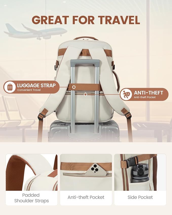 LOVEVOOK Travel Backpack for Women & Men 40L, Airline Approved Carry On - Image 6