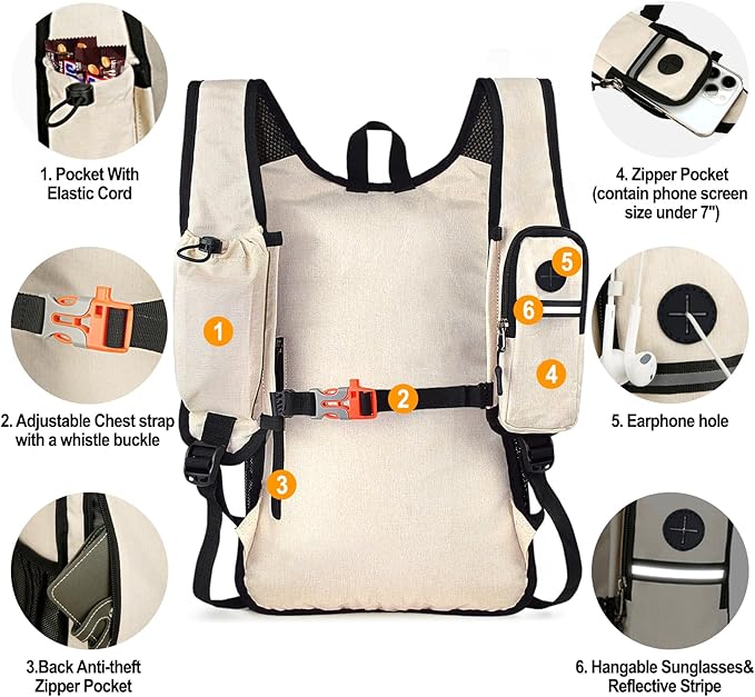 Seektop 15L Small Hiking Backpack - Image 3
