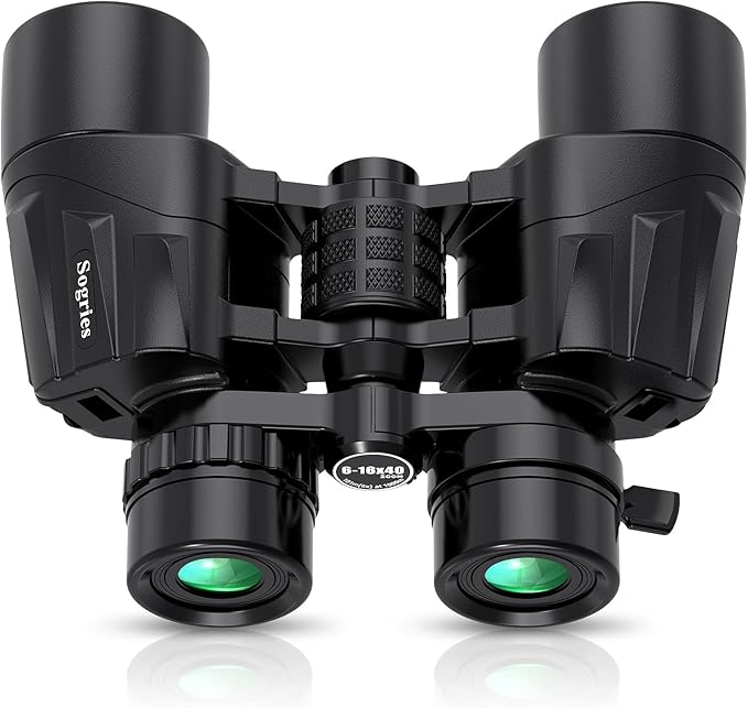 6-16x40 HD Zoom Binoculars for Adults, High Powered, Large View, BAK4 Prism by Sogries