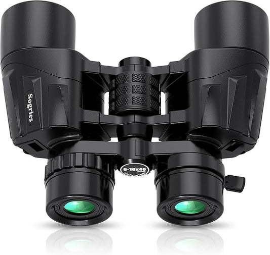 6-16x40 HD Zoom Binoculars for Adults, High Powered, Large View, BAK4 Prism by Sogries