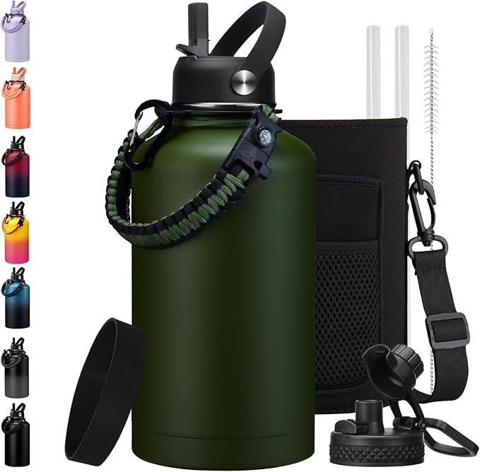 64 oz Canteen Water Bottle by BENZZO
