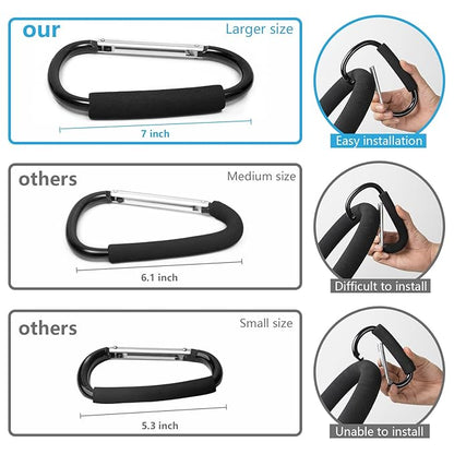 Baby Stroller Hooks for Hanging Diaper Bags, 2 Pack Stroller Hooks for Hanging - Image 2