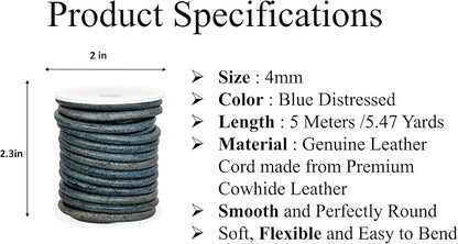GENIQUE Real/Genuine Round Leather String Cord - Image 3