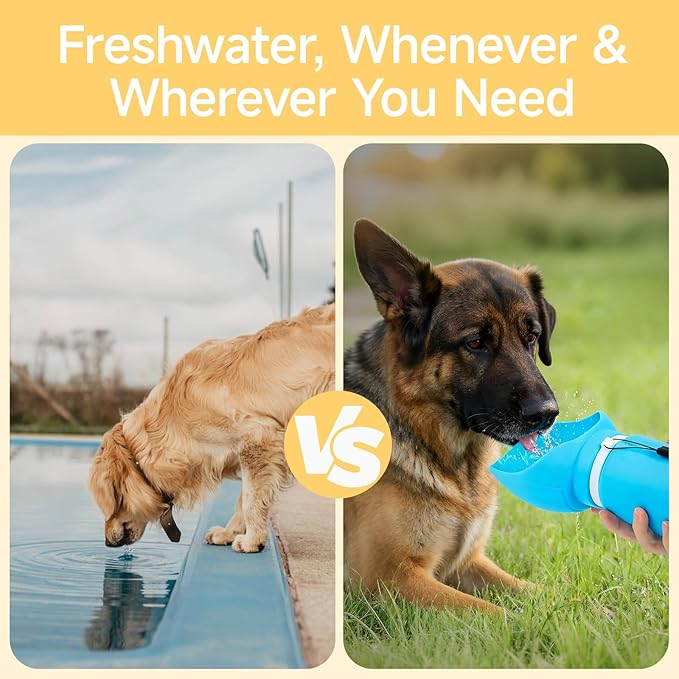 Dog Water Bottle, Leakproof Portable Water Bowl - Image 2