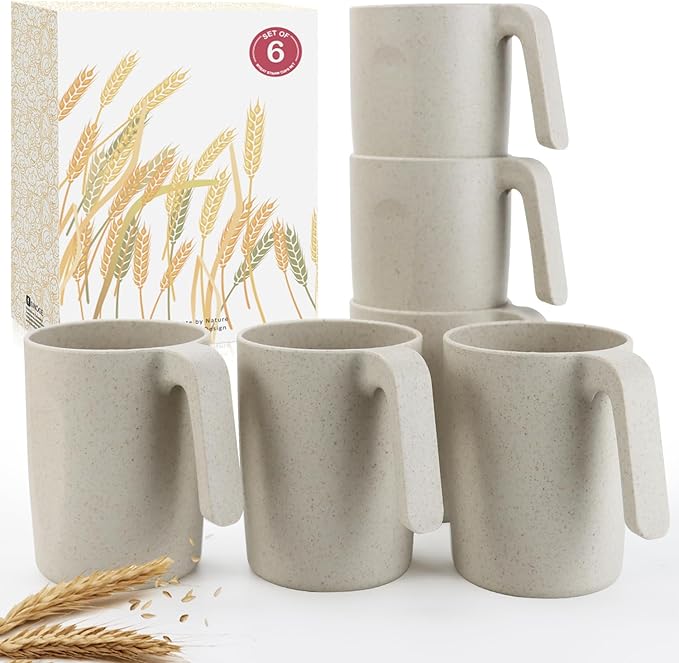 Wrova 16oz Wheat Straw Cups by WROVA