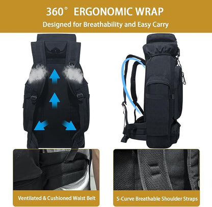 80L Camping Hiking Backpack, Large Military Tactical Backpack - Image 5