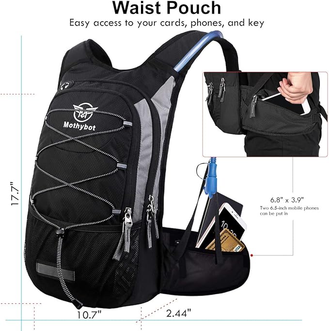 Mothybot Hydration Pack, Insulated Hydration Backpack - Image 2