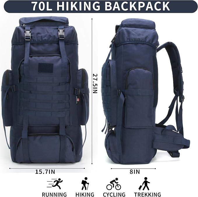 Hiking Backpack for Men 70L/100L Camping Backpack Military Rucksack Molle 3 - Image 2