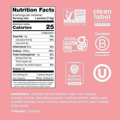 Cure Hydration Plant-Based Electrolyte Drink Mix | No Added Sugar | Dehydration - Image 2