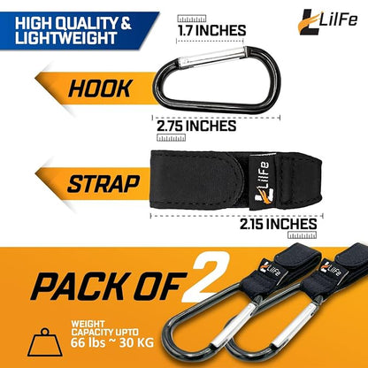 2 Pcs Black Baby Stroller Hooks - Image 4