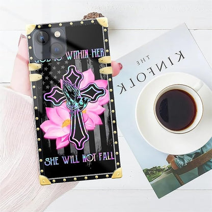 Compatible with iPhone 14 Case, Praying Cross Hands Luxury Golden Decoration - Image 7