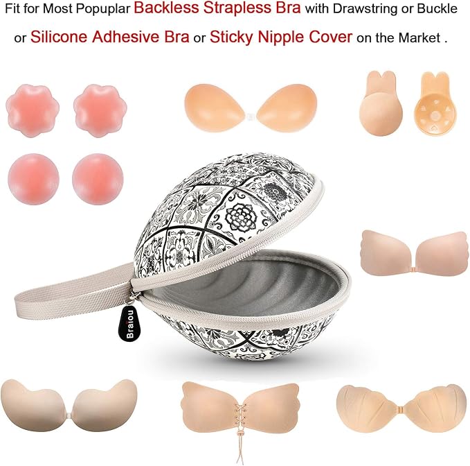 Hard Travel Case for Silicone Bras Premium Nubra Organizer Portable Lingerie - Image 4