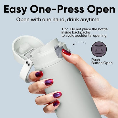 Insulated Water Bottle with Straw - Image 5