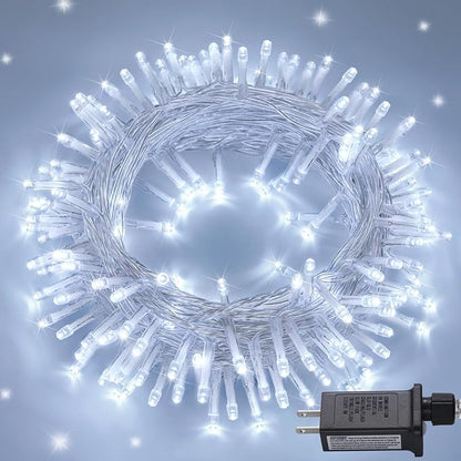 JMEXSUSS 150 LED White Christmas Lights Indoor Outdoor Waterproof, 59 Ft by JMEXSUSS