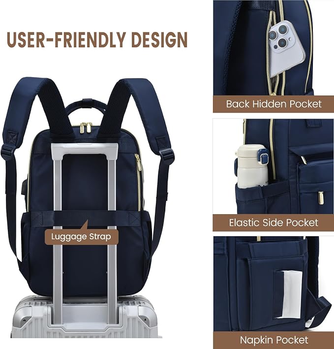 LOVEVOOK Laptop Backpack for Women 15.6 Inch Laptop Bag - Image 3