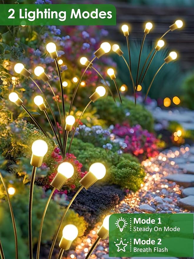2026 Upgraded Solar Lights Outdoor, 10 Pack Solar Garden Lights - Image 5