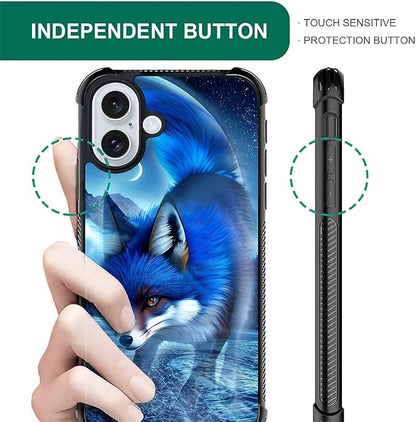 for iPhone 16 Case, Snowy Mountain Fox Lake Pattern Graphic Design Girl Boy - Image 6