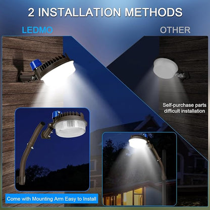 ledmo 120W LED Barn Light Dusk to Dawn Adjustable Angle - Image 3