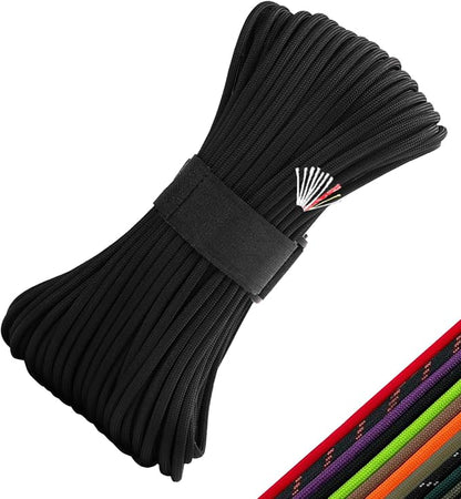 Survival Paracord 550 Fire Paracord Survivor Cord Nlyon Rope 10 Strands US - Image 9