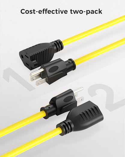 Cable Matters 2-Pack 16 AWG Heavy Duty 13A Power Extension Cord - 6ft - Image 7