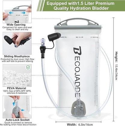 BECOJADDE Running Vest Hydration Backpack - Image 5