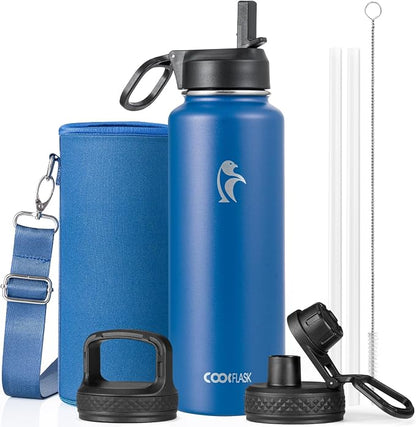 Coolflask Water Bottle 40 oz Insulated by Coolflask