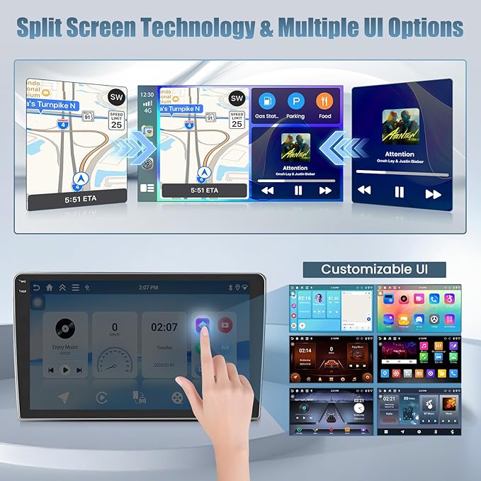 4+128G Radio for Jeep Compass Patriot 2010-2016, 10.1" Touch Screen Radio Kit - Image 6